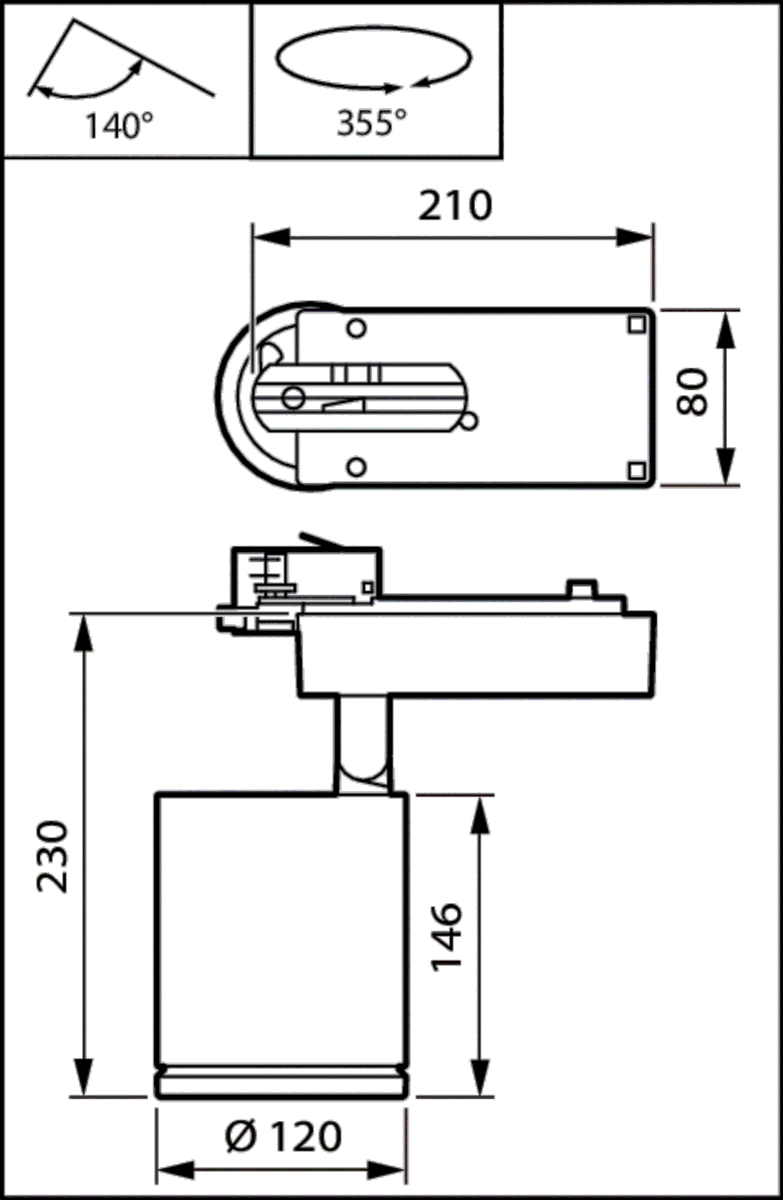 LED-Stromschienenstrahler ST780T 49S #97758000