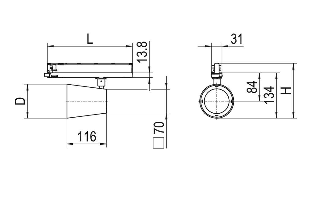LED-Stromschienenstrahler CIRQUA-LI #0322092AQ