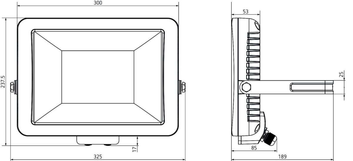 LED-Strahler theLeda B100L W BK