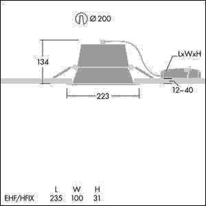 LED-Deckeneinbauleuchte CHAL3 200 #92989424
