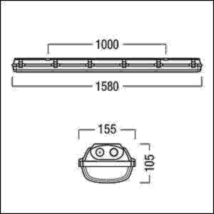 LED-Feuchtraumleuchte EXTONA L #42190054