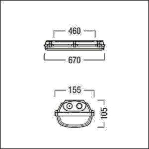 LED-Feuchtraumleuchte EXTONAS2300-840MBEVG