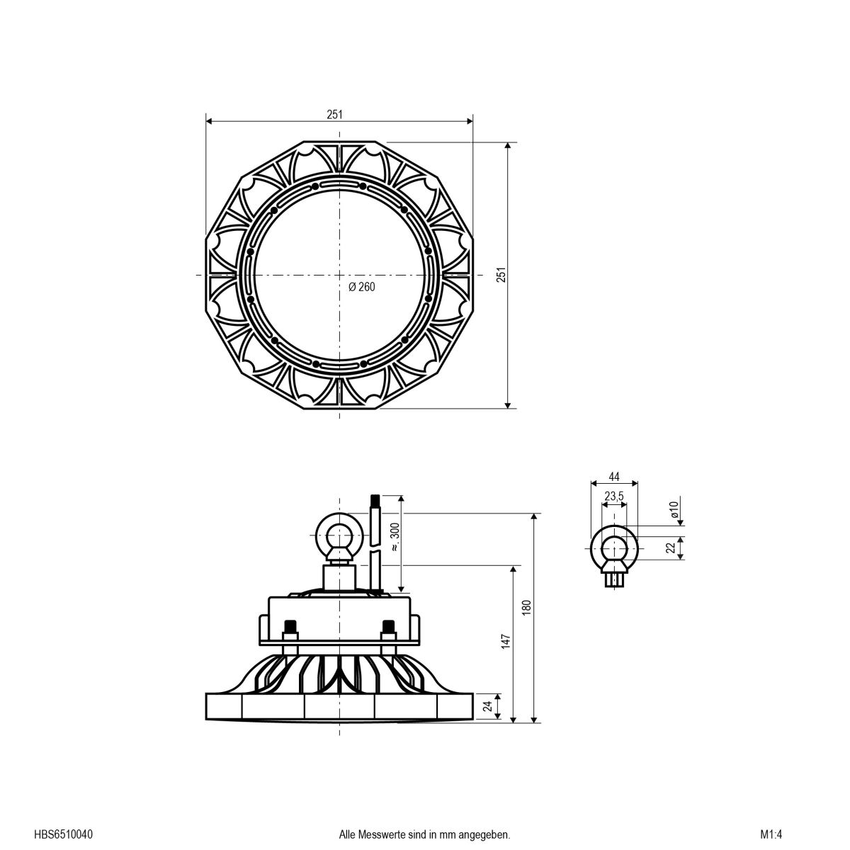 LED-Hallenleuchte HBS6510040