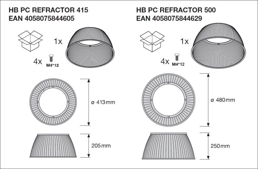 LED-Hallenstrahler HBDAP75W840 70DEG