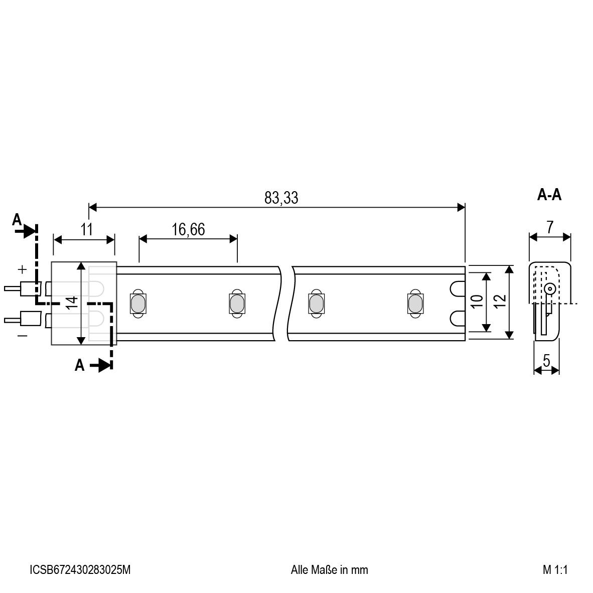 LED-Strip ICSB672430283025M