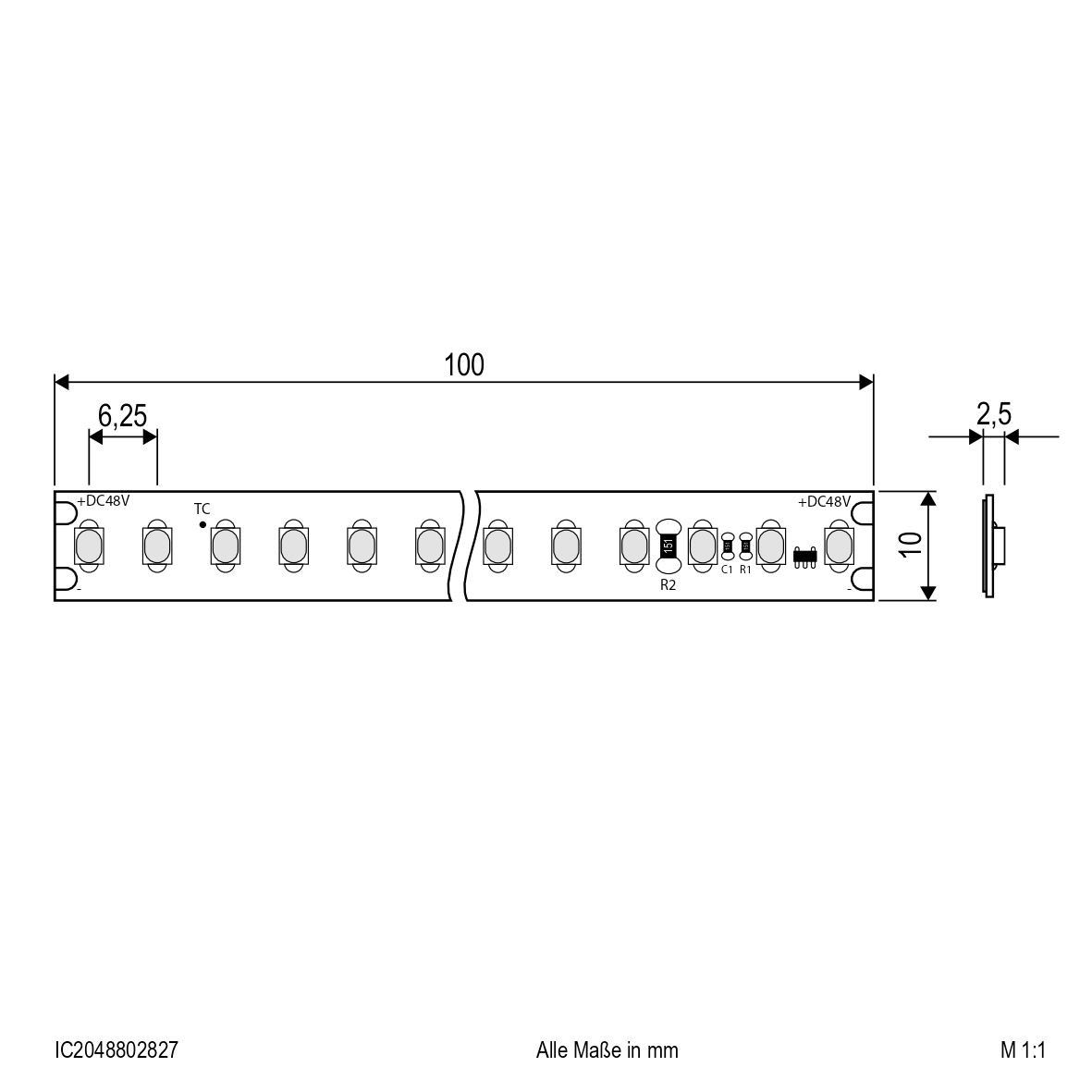 LED-Stripe IP20 5m IC2048802827