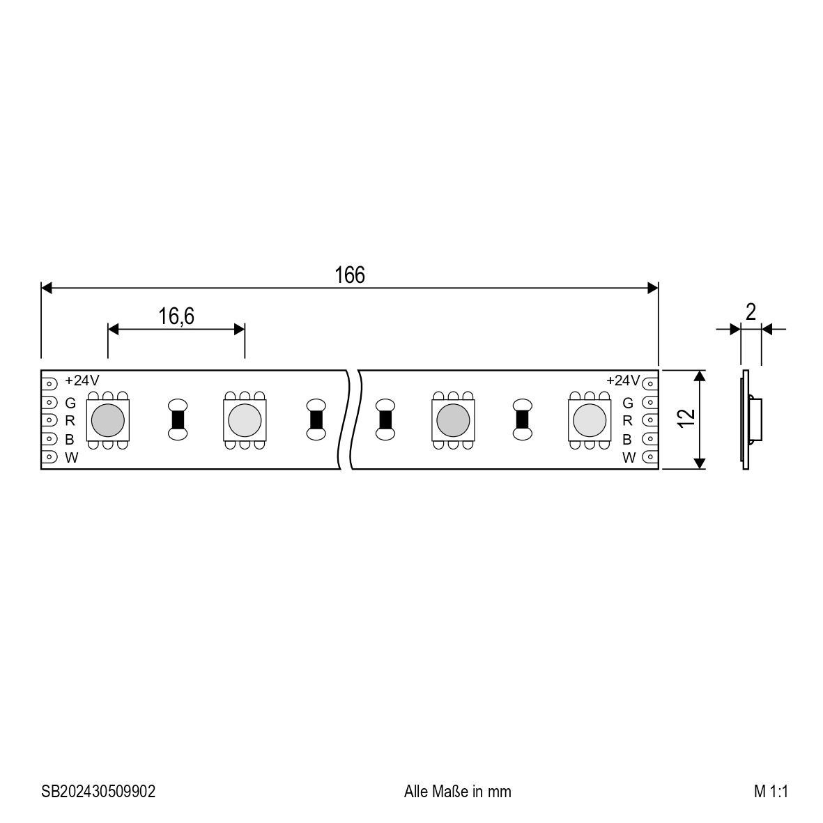 LED-Stripe IP20 5m STR202460509902