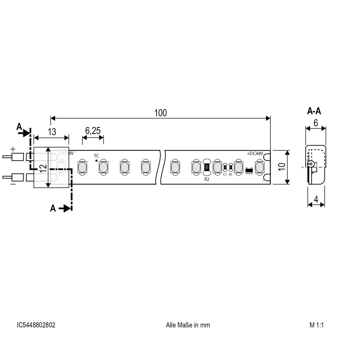 LED-Stripe IP54 5m IC5448802802