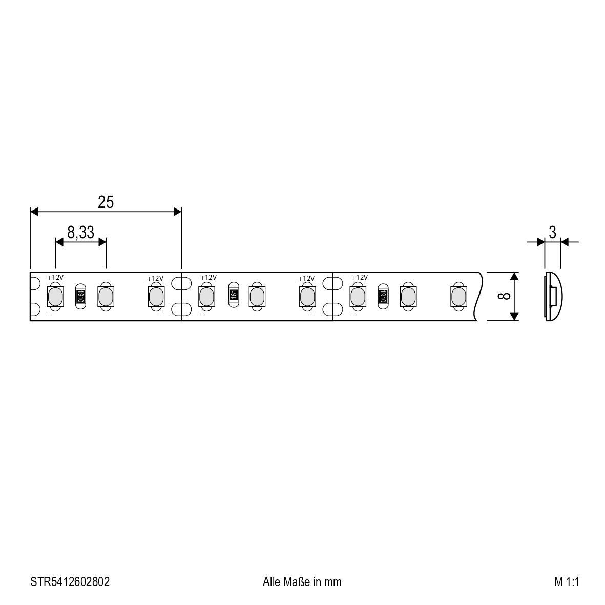LED-Stripe IP54 5m STR5412602802