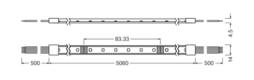 RGBW LED-Stripe LSP1000RGBW9275IP67