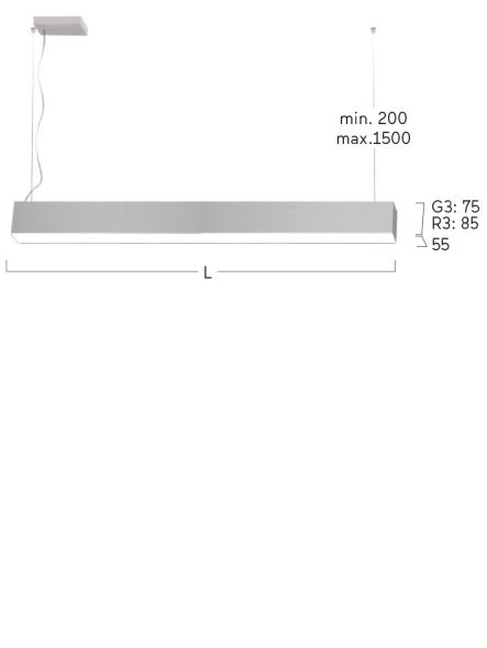 LED-Pendelleuchte LR3AEE-840M-L1765-Y