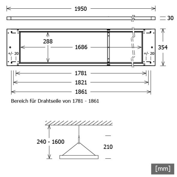 LED-Pendelleuchte PIANO-P 1951040DALSI