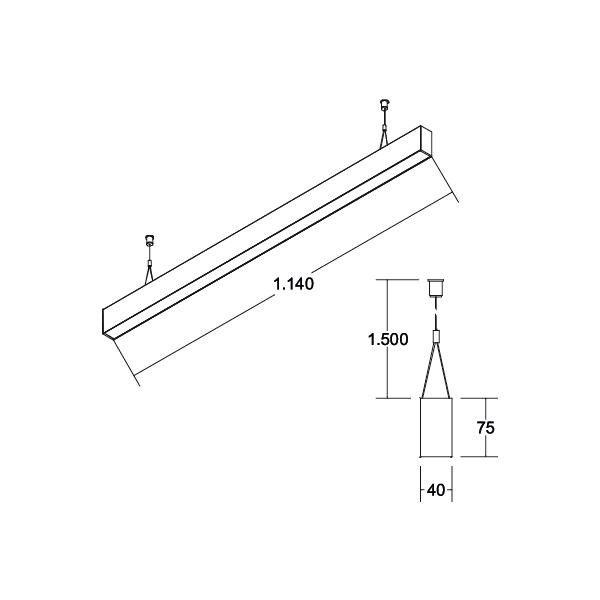 LED-Pendelprofilleuchte 77333073