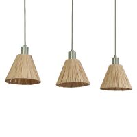 Pendelleuchte 3xE27 D.RaffiaPendLin3XE27