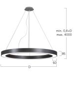 LED-Pendelleuchte RG3OSL-830H-D2000-U