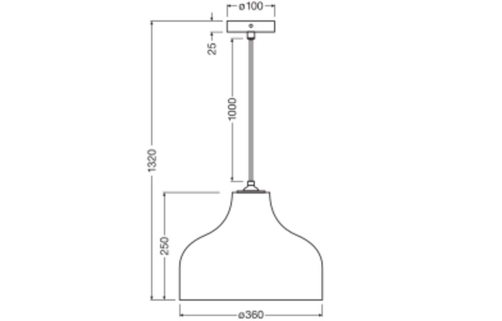 Pendelleuchte E27 D. C. Hat Pend E27