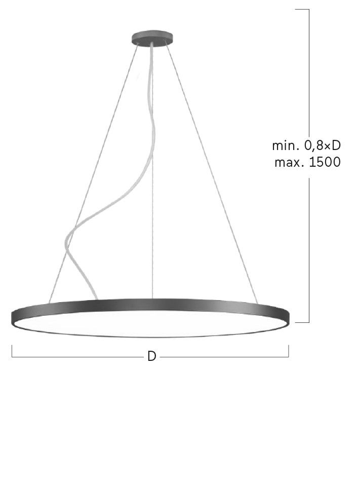 LED-Pendelleuchte BG1OSL-840M-D900-U