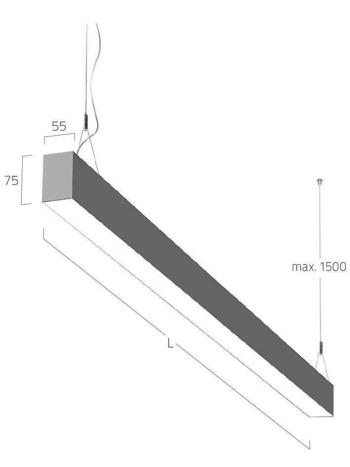 LED-Pendelleuchte LG3OEL-840M-L2055-Y