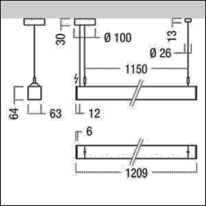 LED-Pendelleuchte LINCOR DI #42190104