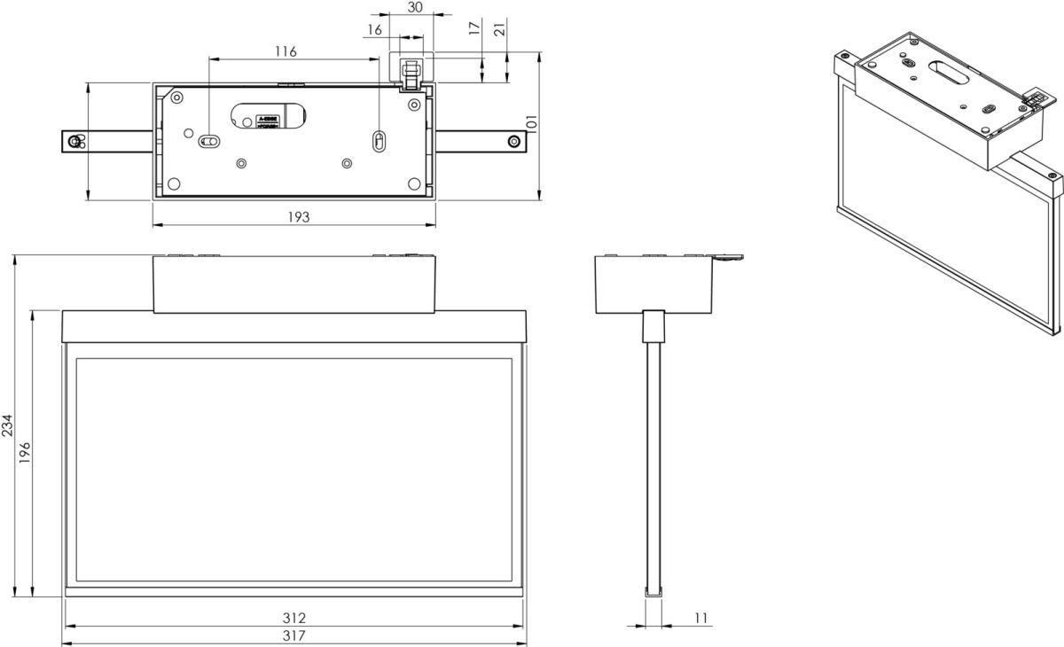 LED-Rettungszeichenleuchte AXD401SC-E