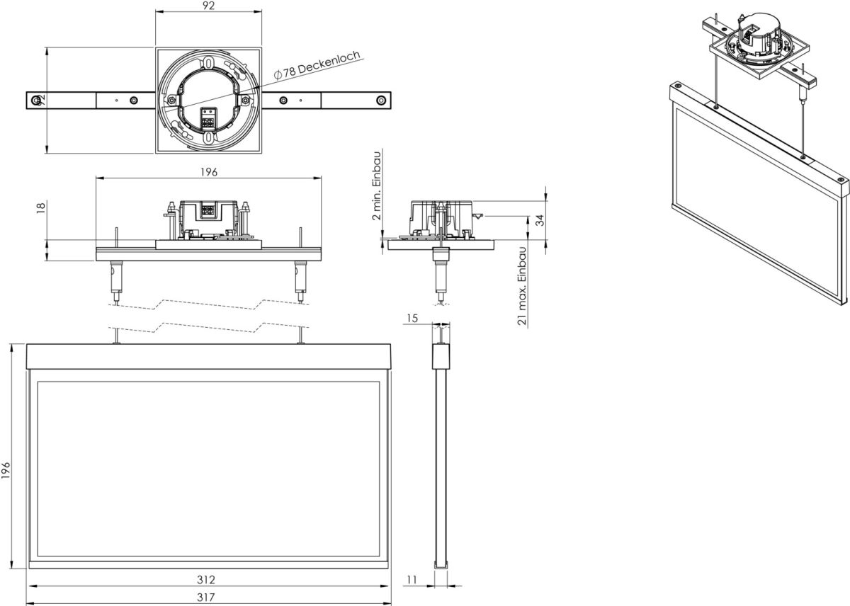 LED-Rettungszeichenleuchte AXEC401SC-AZ