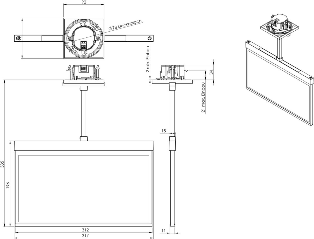 LED-Rettungszeichenleuchte AXEP403SC