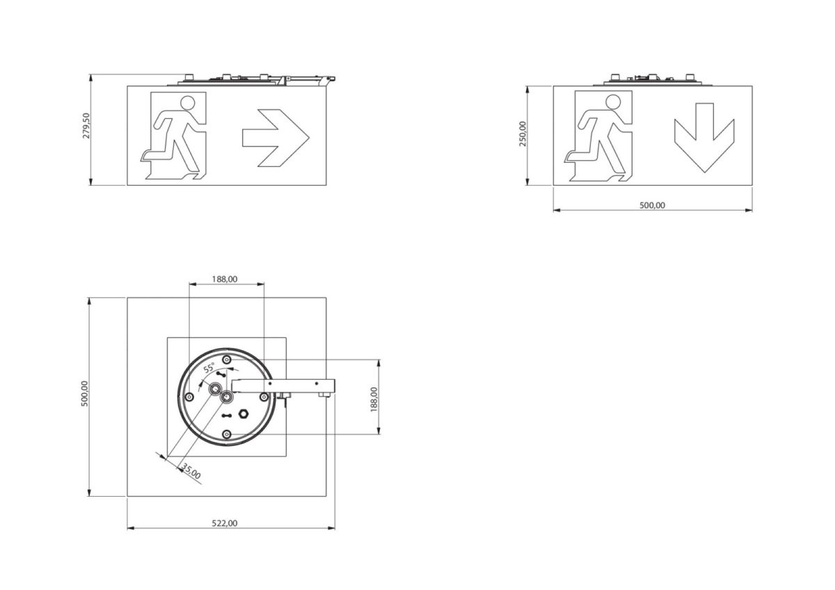 LED-Rettungszeichenleuchte WHGD411SC