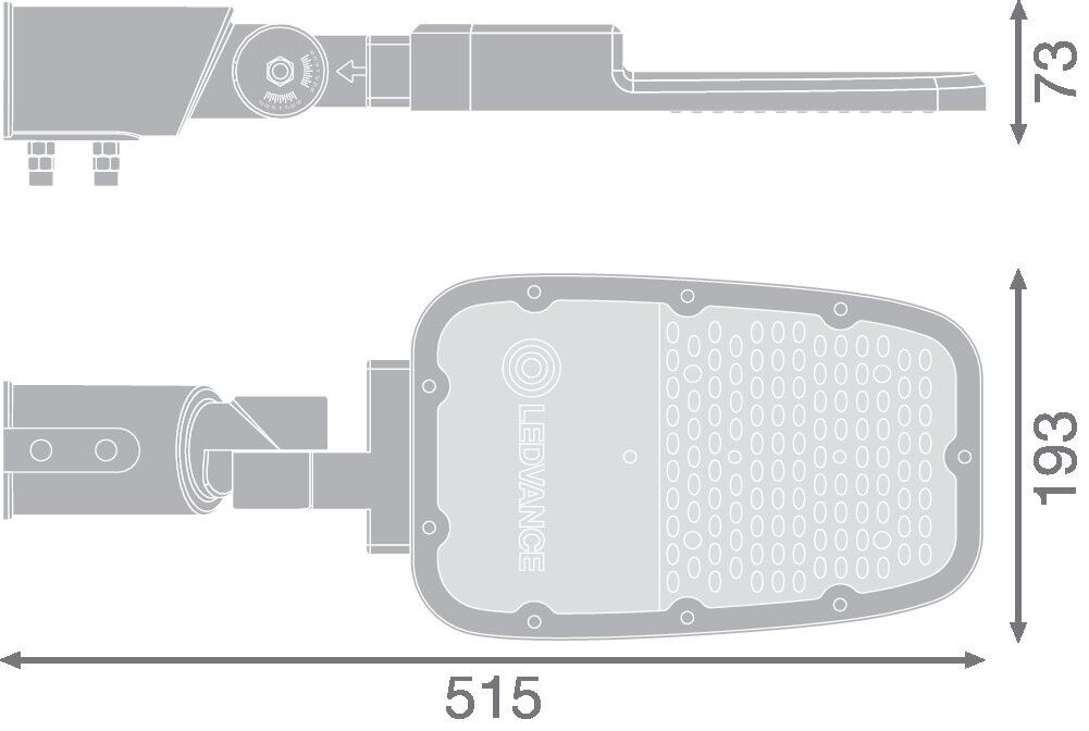 LED-Straßenleuchte SLAREASPDMDV65W740