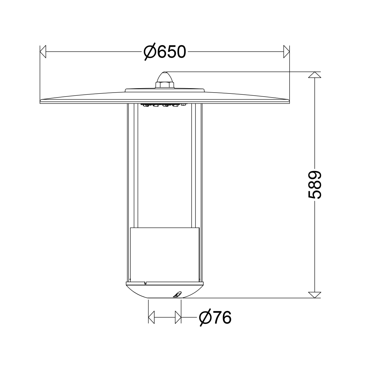LED-Pilzleuchte 557 L50R G2 VARIO730