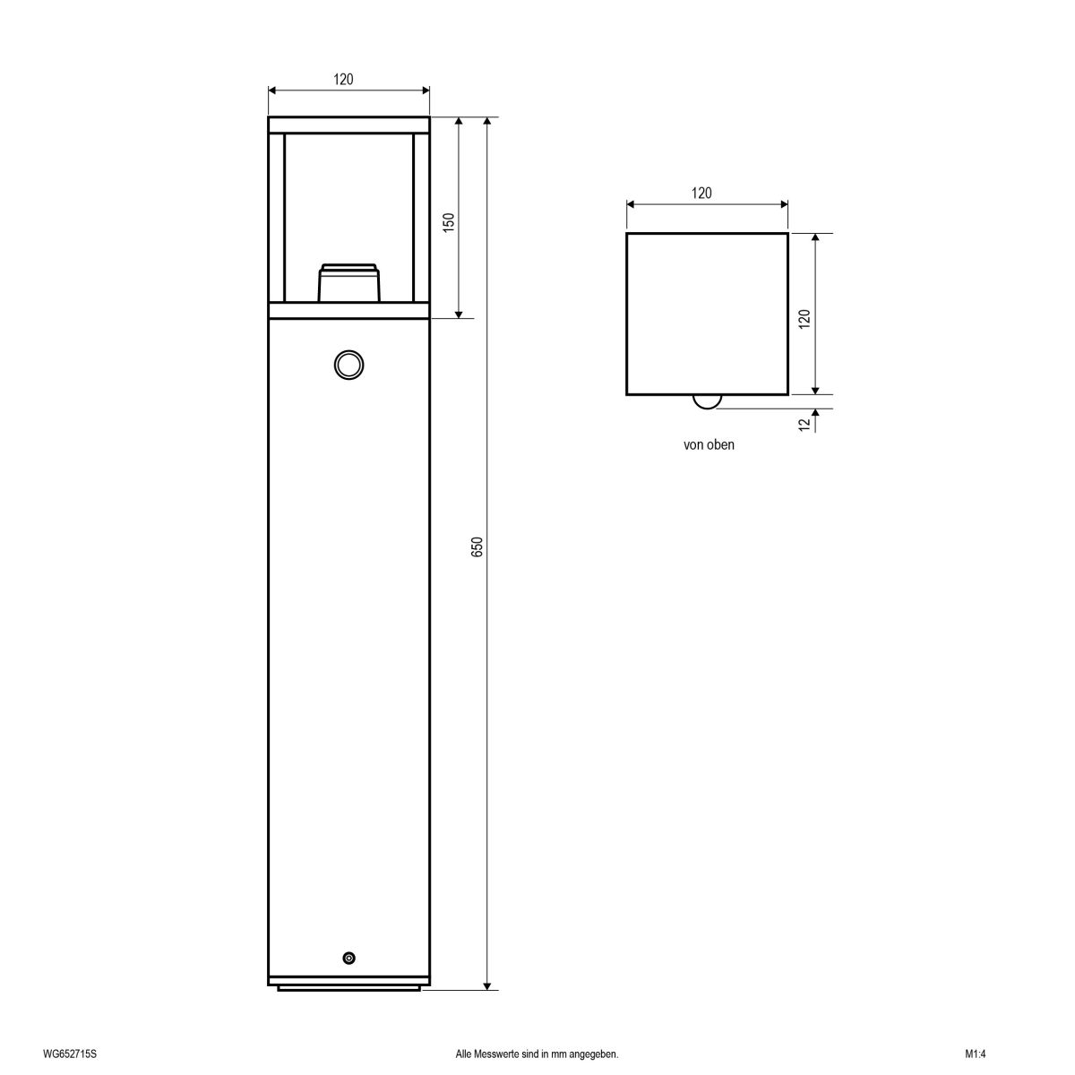 Pollerleuchte WG652715S
