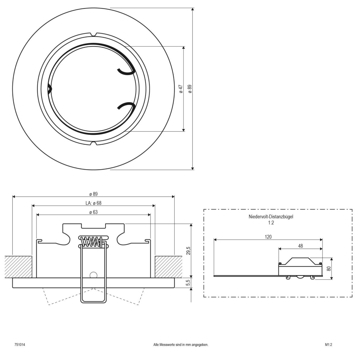 NV EB-Leuchte 751 014 chr/mt