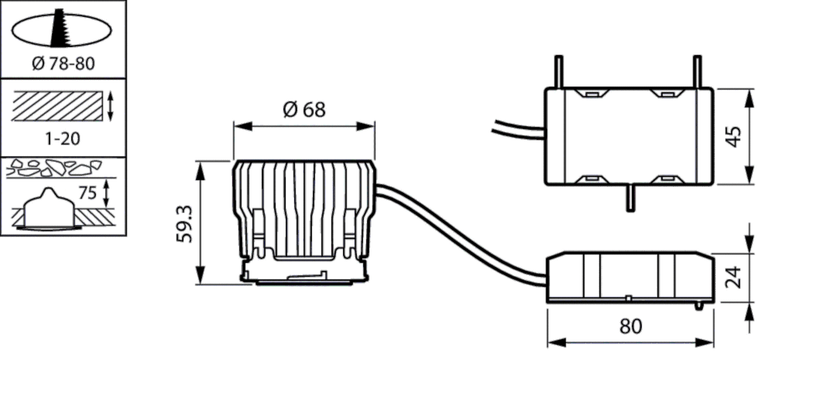 LED-Einbaustrahler RS150Z MOD #54834399