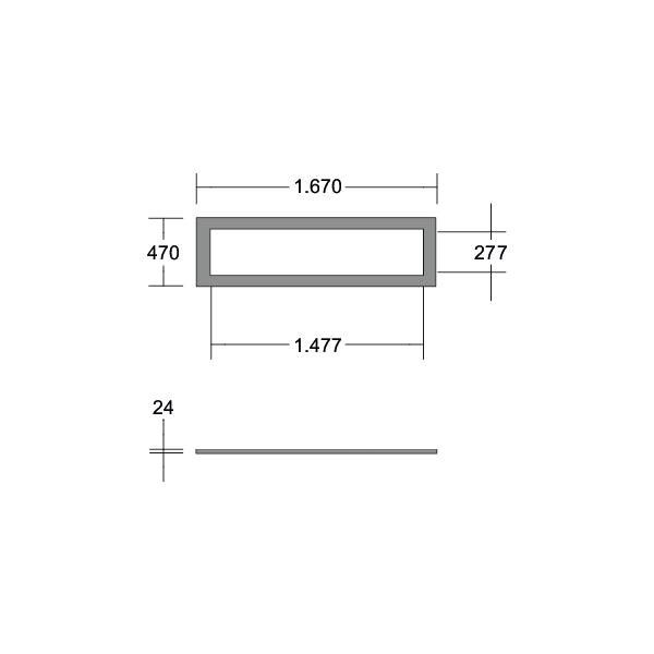 Akustikpaneel 1670x470mm 85320454