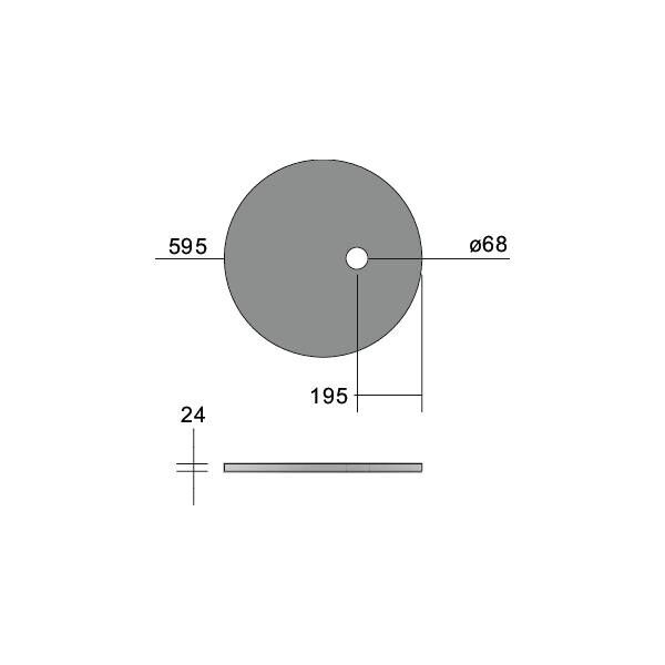 Akustikpaneel D595mm 85020542