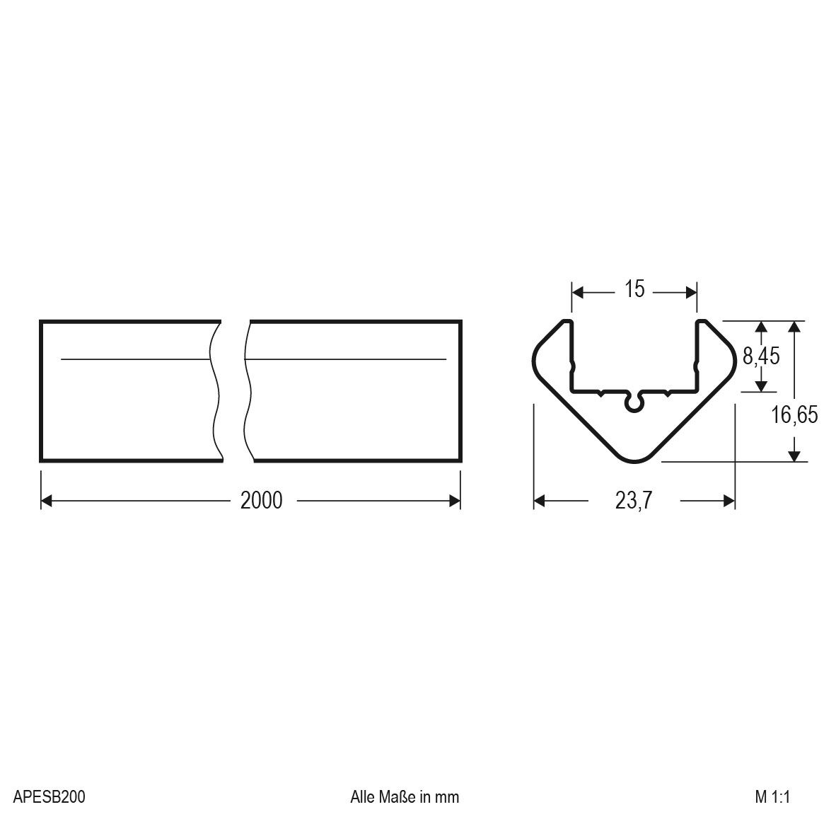 Aluminium Profil APESB200