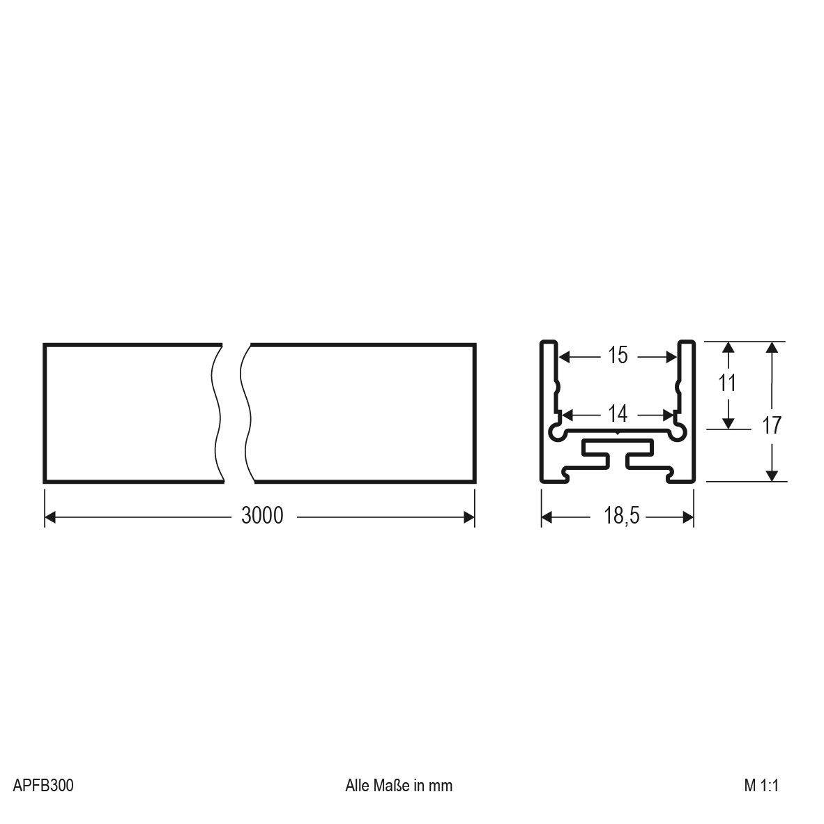 Aluminium Profil APFB300