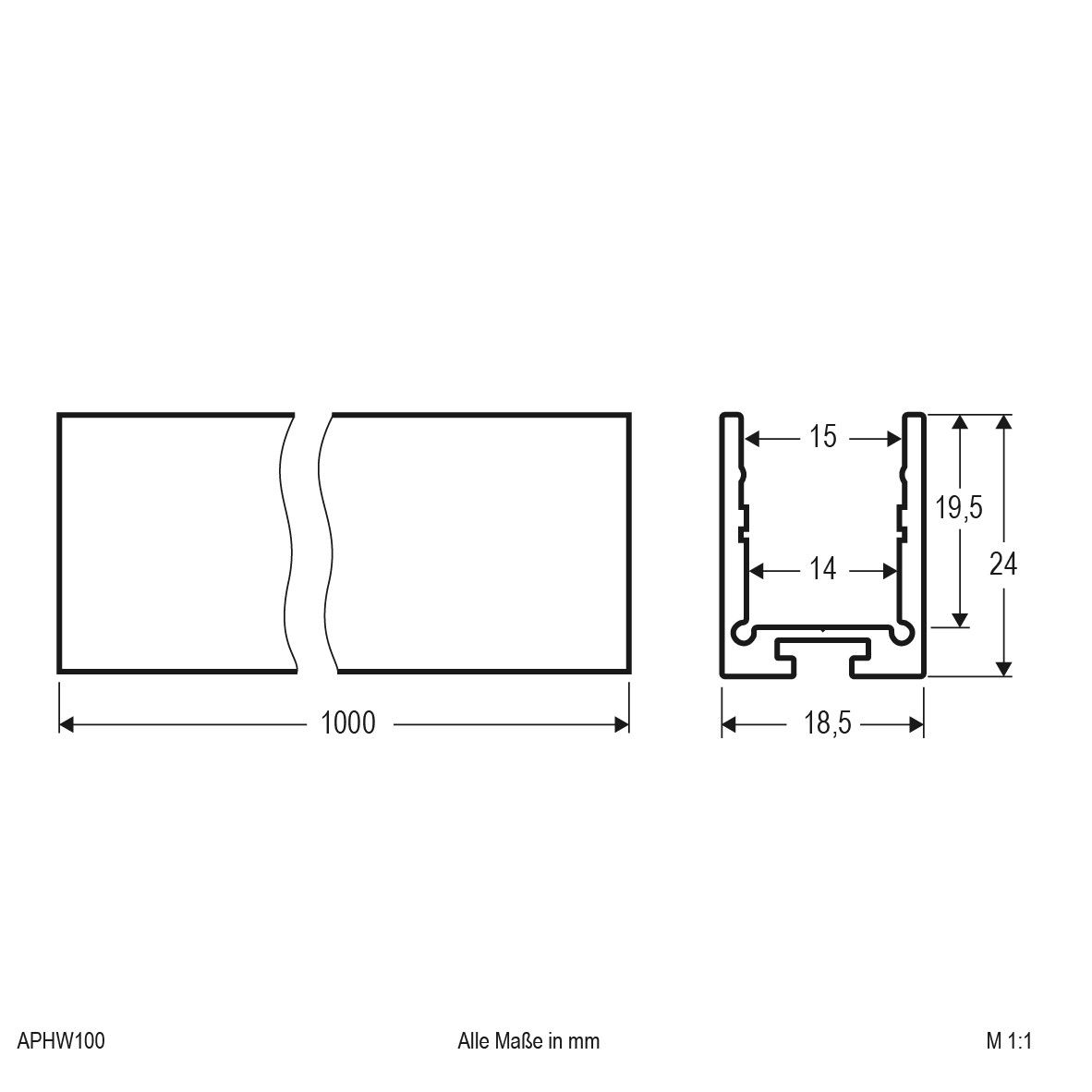 Aluminium-Profil APHW100
