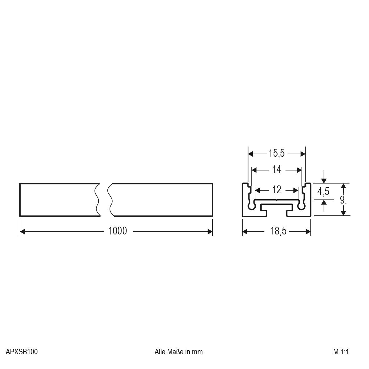 Aluminium Profil APXSB100
