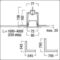 Eck-Kanal f.LED-Lichtlinie SLN2-C CL MRC L795WH
