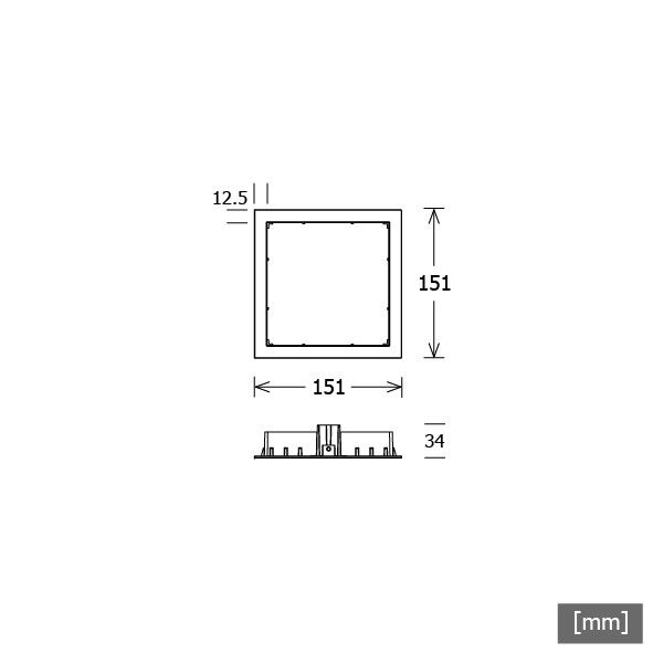 Einbaurahmen SCER 1.100 sw