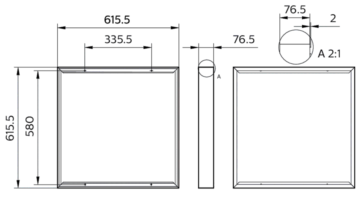 Anbaurahmen RC132Z G5 SMB W60L60
