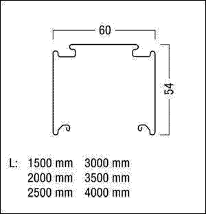 Tragschiene TECTON T 2500 OE WH