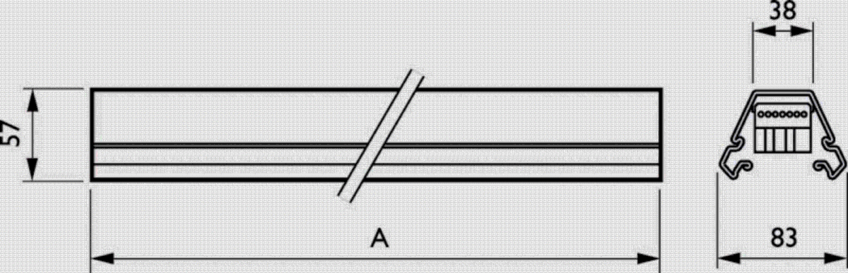 Tragschiene mit DV 4MX656 492 7x2.5 SI