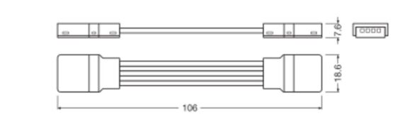 Verbinder f. LED-Stripe LS AY P CSW P5 50 P