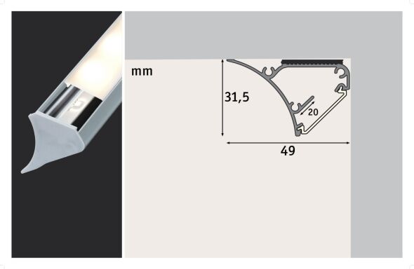 LED-Strip Profil 704.40