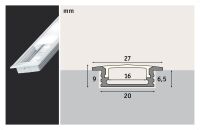 LED-Strip Einbauprofil 704.10