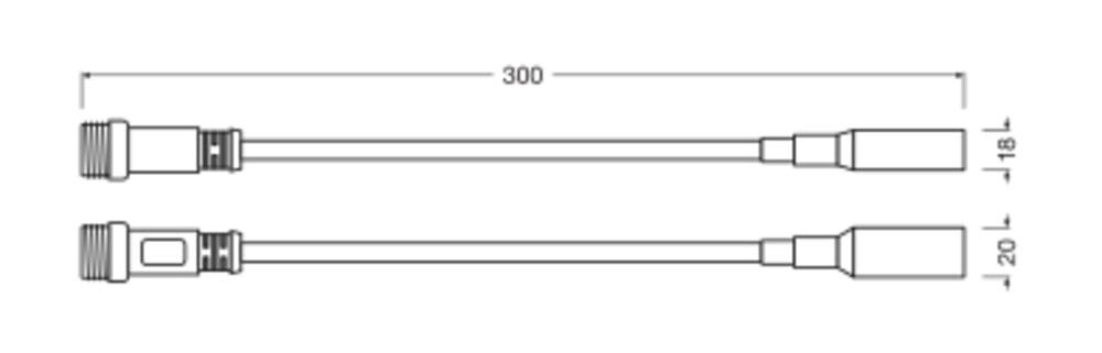 LED-Stripes-Verbinder LS AY AC-CD/P2/200/P