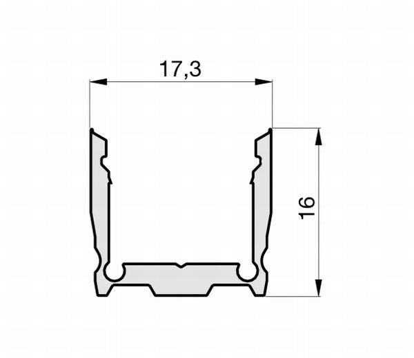 Aluminium-Profil 2m TRPA4211