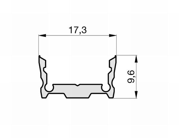 Aluprofil m.Abdeckung 1m FXZA4540