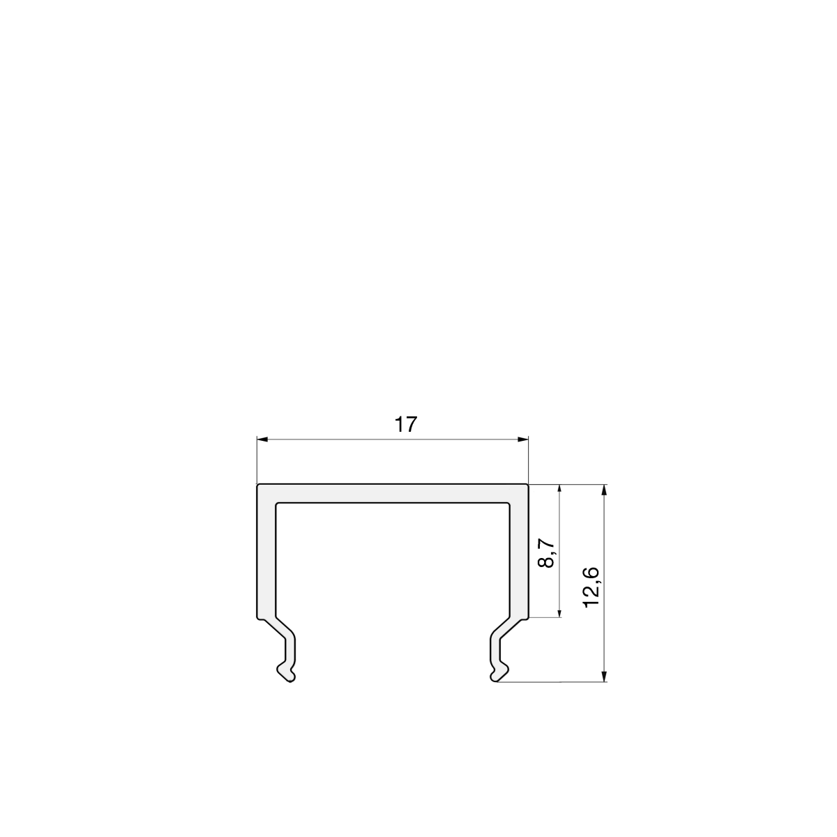 Aluprofil m.Abdeckung 2m FXZA4543